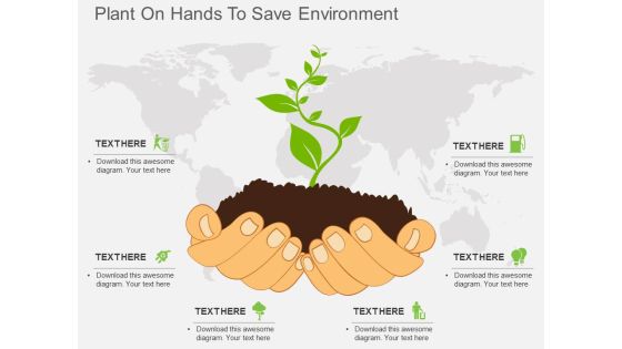 Plant On Hands To Save Environment Powerpoint Template Plant On Hands To Save Environment Powerpoint Template