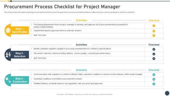 Playbook For Project Administrator Procurement Process Checklist For Project Manager Brochure PDF Playbook For Project Administrator Procurement Process Checklist For Project Manager Brochure PDF