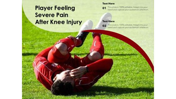 Player Feeling Severe Pain After Knee Injury Ppt PowerPoint Presentation Gallery Infographic Template PDF