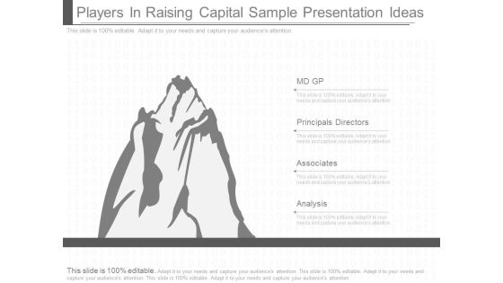 Players In Raising Capital Sample Presentation Ideas