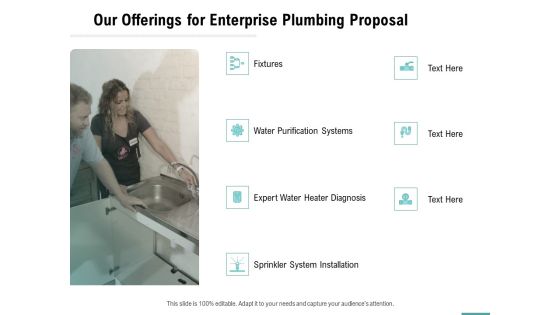 Plumbing Sanitary Works Our Offerings For Enterprise Plumbing Proposal Guidelines PDF Plumbing Sanitary Works Our Offerings For Enterprise Plumbing Proposal Guidelines PDF