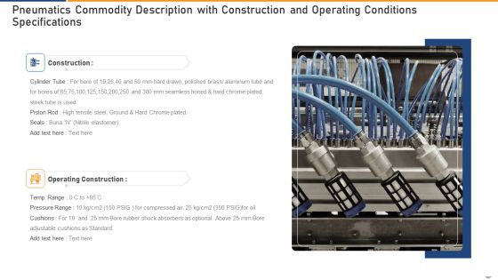 Pneumatics Commodity Description With Construction And Operating Conditions Specifications Demonstration PDF Pneumatics Commodity Description With Construction And Operating Conditions Specifications Demonstration PDF