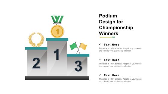 Podium Design For Championship Winners Ppt PowerPoint Presentation Visual Aids Infographic Template