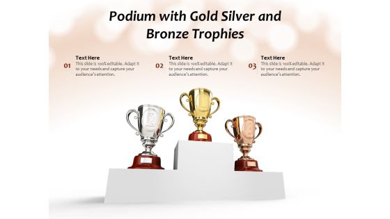 Podium With Gold Silver And Bronze Trophies Ppt PowerPoint Presentation Summary Layout PDF Podium With Gold Silver And Bronze Trophies Ppt PowerPoint Presentation Summary Layout PDF