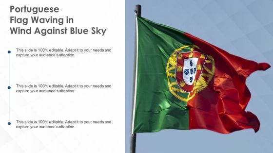 Portuguese Flag Waving In Wind Against Blue Sky Ideas PDF
