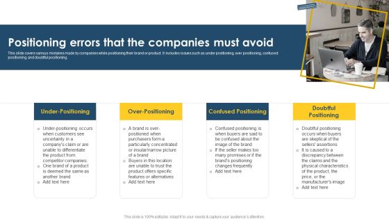 Positioning Techniques To Improve Positioning Errors That The Companies Must Avoid Brochure PDF Positioning Techniques To Improve Positioning Errors That The Companies Must Avoid Brochure PDF