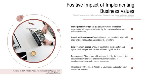 Positive Impact Of Implementing Business Values Ppt PowerPoint Presentation File Outfit PDF Positive Impact Of Implementing Business Values Ppt PowerPoint Presentation File Outfit PDF