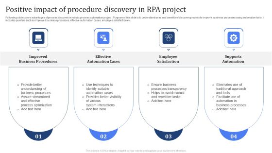 Positive Impact Of Procedure Discovery In RPA Project Guidelines PDF