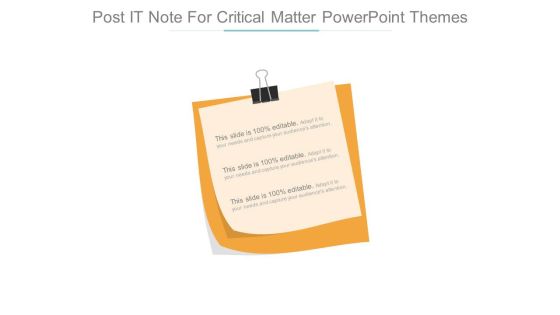 Post It Note For Critical Matter Powerpoint Themes Post It Note For Critical Matter Powerpoint Themes