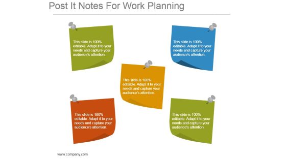 Post It Notes For Work Planning Powerpoint Slide Background