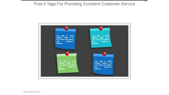 Post It Tags For Providing Excellent Customer Service Ppt Examples Post It Tags For Providing Excellent Customer Service Ppt Examples