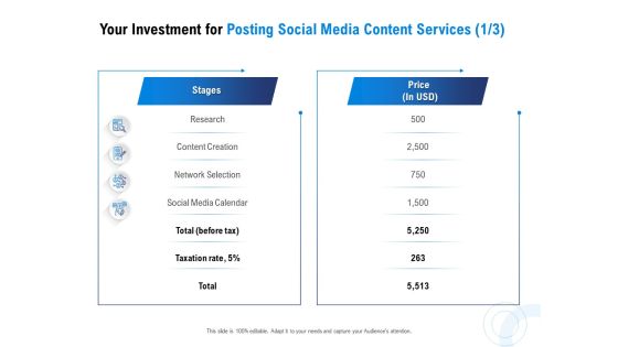 Posting Social Media Content Your Investment For Posting Social Media Content Services Research Information PDF Posting Social Media Content Your Investment For Posting Social Media Content Services Research Information PDF