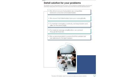 Pr Services Contract Detail Solution For Your Problems One Pager Sample Example Document Pr Services Contract Detail Solution For Your Problems One Pager Sample Example Document