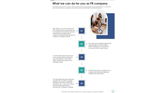 Pr Services Contract What We Can Do For You As Pr Company One Pager Sample Example Document Pr Services Contract What We Can Do For You As Pr Company One Pager Sample Example Document