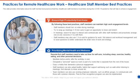 Practices For Remote Healthcare Work Healthcare Staff Member Best Practices Rules PDF Practices For Remote Healthcare Work Healthcare Staff Member Best Practices Rules PDF