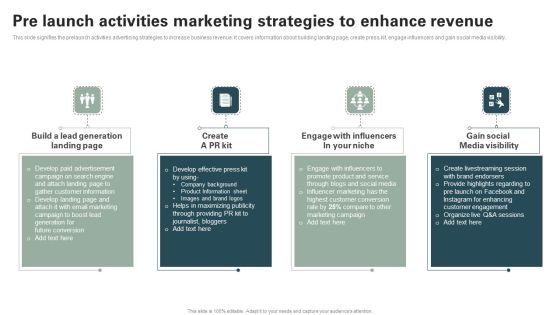 Pre Launch Activities Marketing Strategies To Enhance Revenue Guidelines PDF Pre Launch Activities Marketing Strategies To Enhance Revenue Guidelines PDF