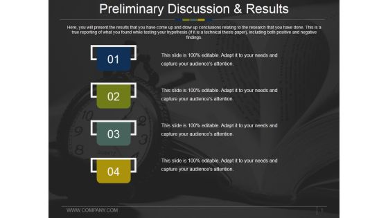 Preliminary Discussion And Results Ppt PowerPoint Presentation Show Layout Ideas Preliminary Discussion And Results Ppt PowerPoint Presentation Show Layout Ideas