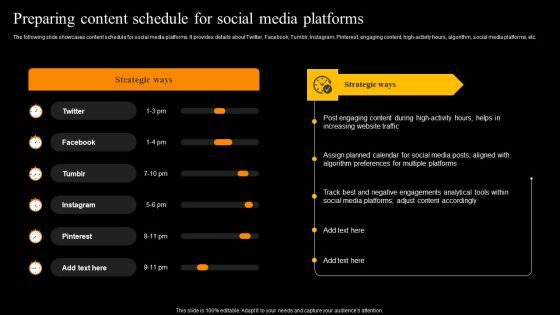 Preparing Content Schedule For Social Media Platforms Sample PDF Preparing Content Schedule For Social Media Platforms Sample PDF