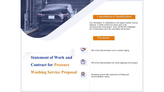 Pressure Cleaning Proposal And Service Agreement Statement Of Work And Contract For Pressure Washing Service Proposal Mockup PDF Pressure Cleaning Proposal And Service Agreement Statement Of Work And Contract For Pressure Washing Service Proposal Mockup PDF