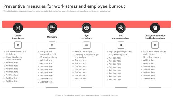 Preventive Measures For Work Stress And Employee Burnout Clipart PDF Preventive Measures For Work Stress And Employee Burnout Clipart PDF