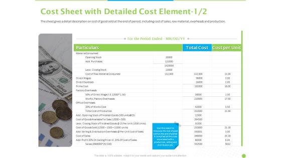 Price Architecture Cost Sheet With Detailed Cost Element Cost Ppt PowerPoint Presentation Show Designs Download PDF Price Architecture Cost Sheet With Detailed Cost Element Cost Ppt PowerPoint Presentation Show Designs Download PDF