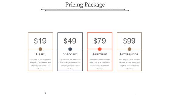 Pricing Package Ppt PowerPoint Presentation Guide