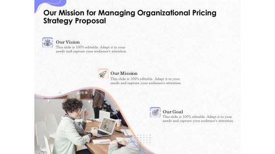 Pricing Profitability Management Our Mission For Managing Organizational Pricing Strategy Proposal Microsoft PDF