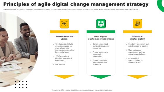 Principles Of Agile Digital Change Management Strategy Template PDF