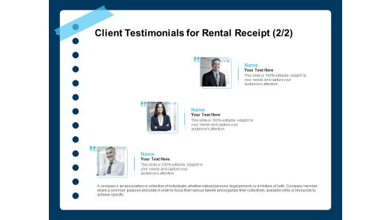 Printable Rent Receipt Template Client Testimonials For Rental Receipt Planning Ppt PowerPoint Presentation Pictures Graphics PDF Printable Rent Receipt Template Client Testimonials For Rental Receipt Planning Ppt PowerPoint Presentation Pictures Graphics PDF