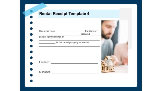 Printable Rent Receipt Template Rental Receipt Dollars Ppt PowerPoint Presentation Infographic Template Mockup PDF