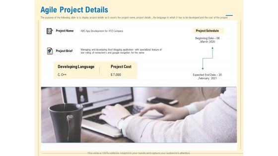 Prioritization Techniques For Software Development And Testing Agile Project Details Infographics PDF