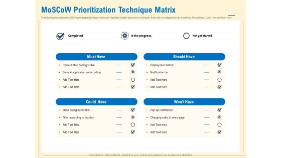 Prioritization Techniques For Software Development And Testing Moscow Prioritization Technique Matrix Sample PDF Prioritization Techniques For Software Development And Testing Moscow Prioritization Technique Matrix Sample PDF