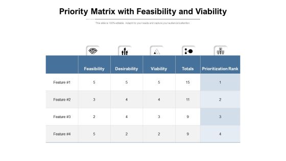 Priority Matrix With Feasibility And Viability Ppt Powerpoint Presentation Styles Example Pdf Priority Matrix With Feasibility And Viability Ppt Powerpoint Presentation Styles Example Pdf