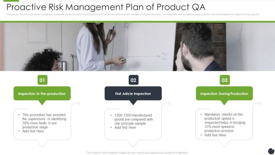 Proactive Risk Management Plan Of Product QA Download PDF Proactive Risk Management Plan Of Product QA Download PDF