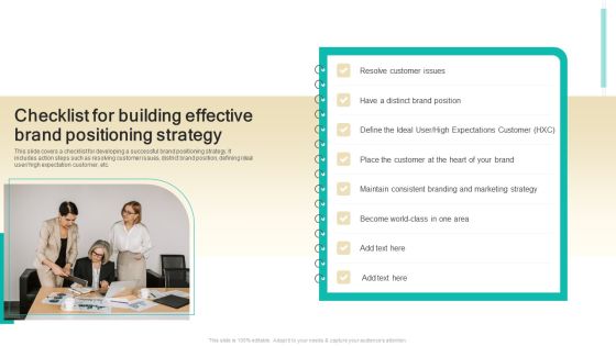 Procedure To Develop Effective Product Checklist For Building Effective Brand Positioning Strategy Ppt Visual Aids Show PDF Procedure To Develop Effective Product Checklist For Building Effective Brand Positioning Strategy Ppt Visual Aids Show PDF