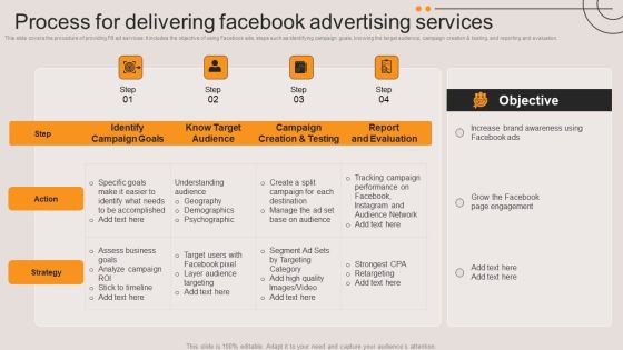 Process For Delivering Facebook Advertising Services Sample PDF Process For Delivering Facebook Advertising Services Sample PDF