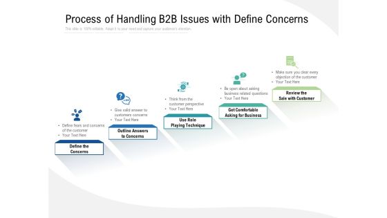 Process Of Handling B2B Issues With Define Concerns Ppt PowerPoint Presentation Infographics Show Process Of Handling B2B Issues With Define Concerns Ppt PowerPoint Presentation Infographics Show