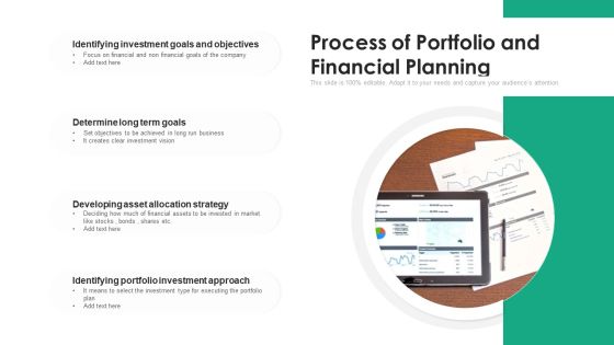 Process Of Portfolio And Financial Planning Ppt PowerPoint Presentation File Graphics PDF