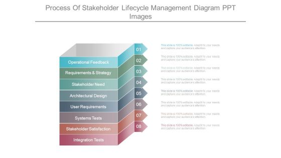 Process Of Stakeholder Lifecycle Management Diagram Ppt Images
