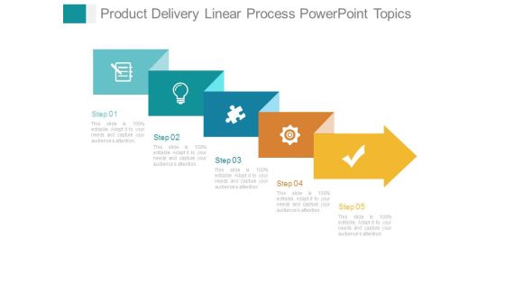 Product Delivery Linear Process Powerpoint Topics Product Delivery Linear Process Powerpoint Topics