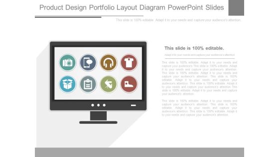 Product Design Portfolio Layout Diagram Powerpoint Slides Product Design Portfolio Layout Diagram Powerpoint Slides