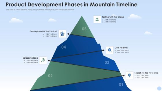Product Development Phases In Mountain Timeline Professional PDF Product Development Phases In Mountain Timeline Professional PDF