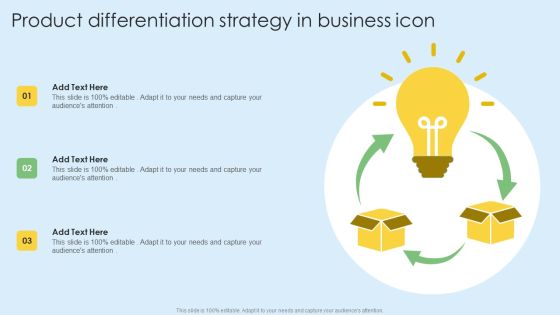 Product Differentiation Strategy In Business Icon Inspiration PDF Product Differentiation Strategy In Business Icon Inspiration PDF