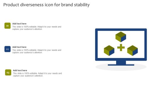 Product Diverseness Icon For Brand Stability Themes PDF