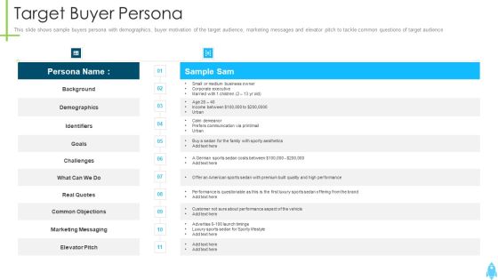 Product Kick Off Strategy Target Buyer Persona Professional PDF Product Kick Off Strategy Target Buyer Persona Professional PDF