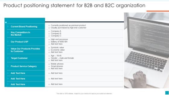 Product Positioning Statement Efficient B2B And B2C Marketing Techniques For Organization Information PDF Product Positioning Statement Efficient B2B And B2C Marketing Techniques For Organization Information PDF