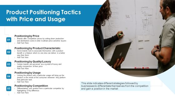 Product Positioning Tactics With Price And Usage Ppt Summary Graphic Tips PDF Product Positioning Tactics With Price And Usage Ppt Summary Graphic Tips PDF