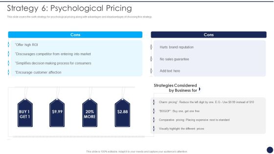 Product Pricing Strategies Analysis Strategy 6 Psychological Pricing Ppt Gallery Examples PDF Product Pricing Strategies Analysis Strategy 6 Psychological Pricing Ppt Gallery Examples PDF