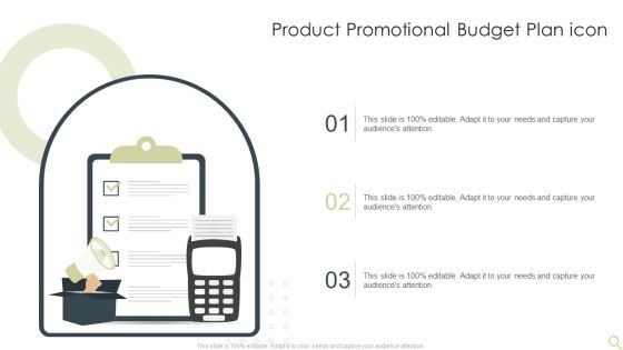 Product Promotional Budget Plan Icon Background PDF