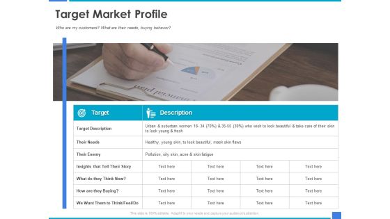 Product Strategy And Product Management Implementation Target Market Profile Ppt Slides Background Designs PDF Product Strategy And Product Management Implementation Target Market Profile Ppt Slides Background Designs PDF